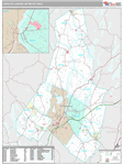 Lewiston-Auburn Wall Map Premium Style